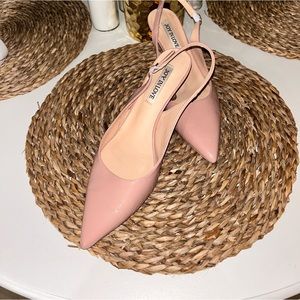 Nude sling back with kitten heel great condition